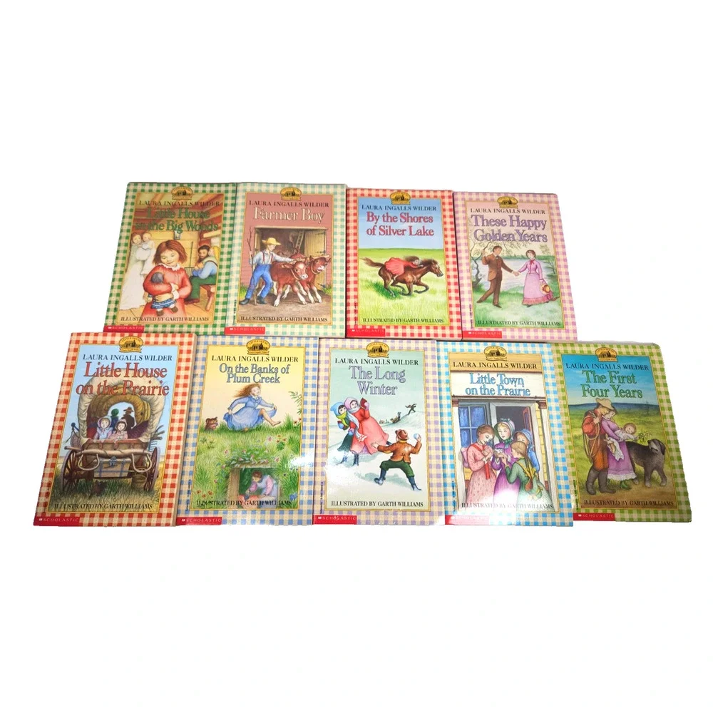 Little House on the Prairie Laura Ingalls Wilder 9-Book Gingham Box Set Vintage